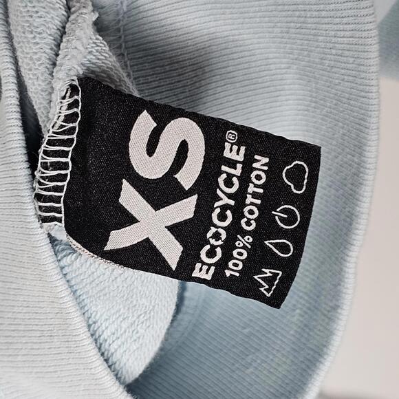 NWT Wasted Collective Unisex Light Blue Hoodie Size XS - Picture 9 of 10